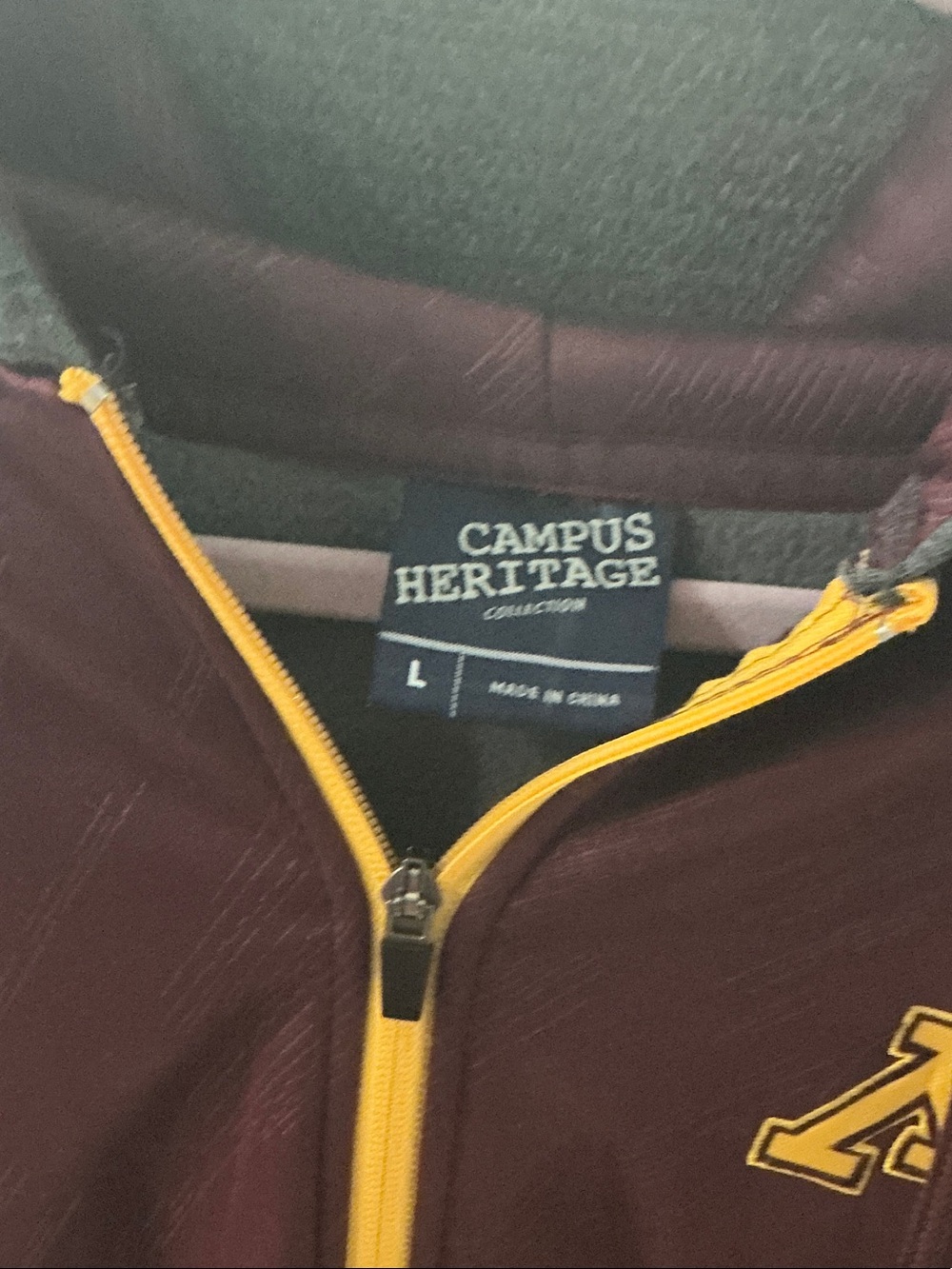 Campus Heritage Maroon Jacket with Yellow Trim - Gophers - Picture 2 of 5